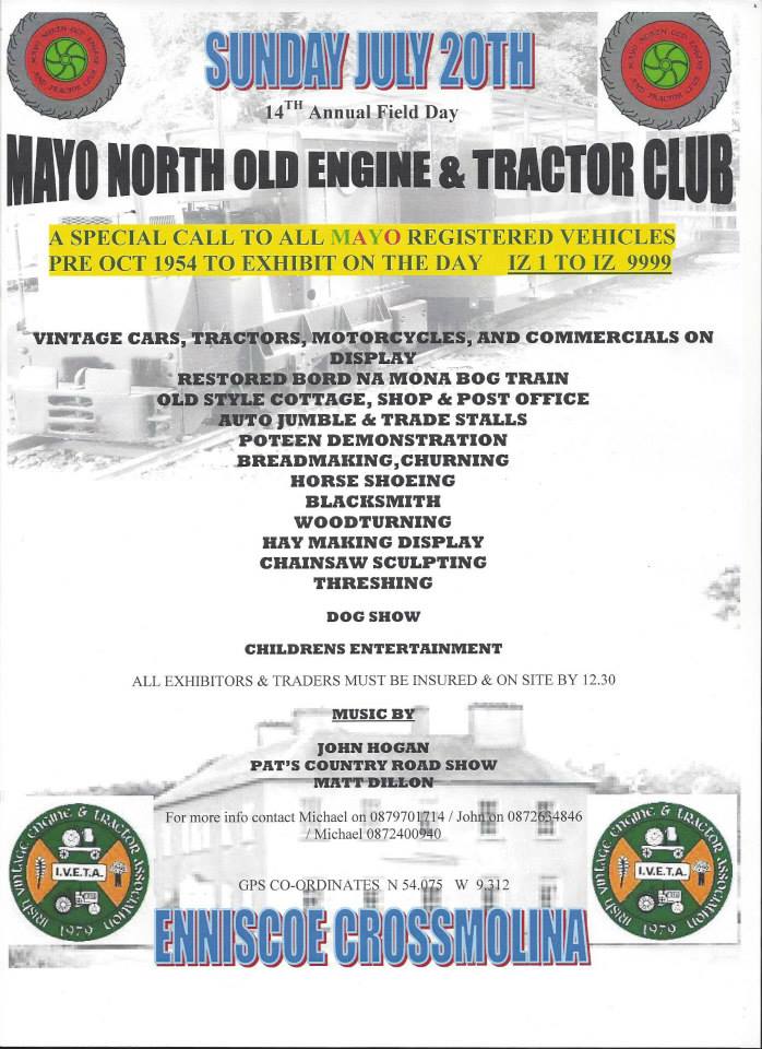 Mayo North Old Engine & Tractor Club Show Day 2014